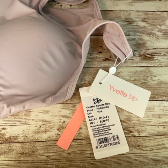 New Medium Yvette High Impact Racerback Sports Workout Running Bra NWT - Picture 6 of 6